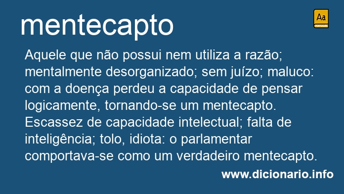 Significado de mentecapta