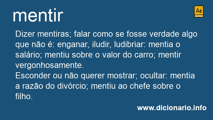 Significado de mentirei