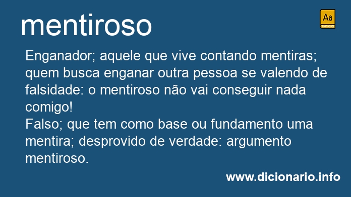 Significado de mentirosa