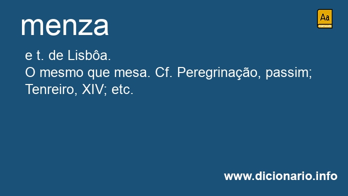 Significado de menza