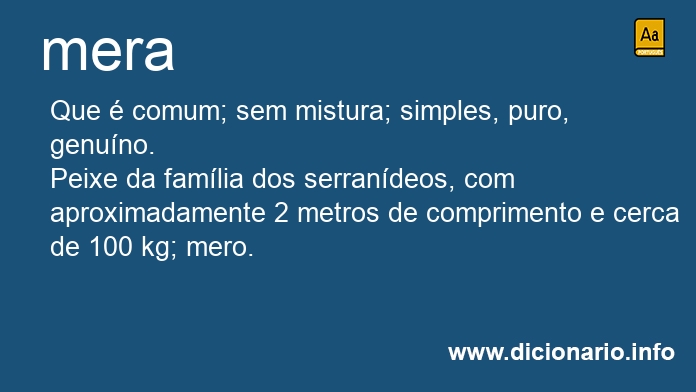 Significado de meras