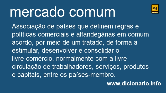 Significado de mercado comum