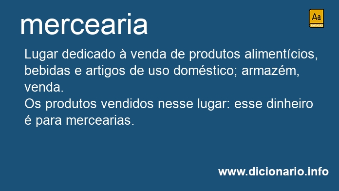 Significado de mercearia