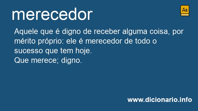 Significado de merecedor