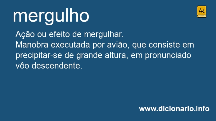 Significado de mergulho