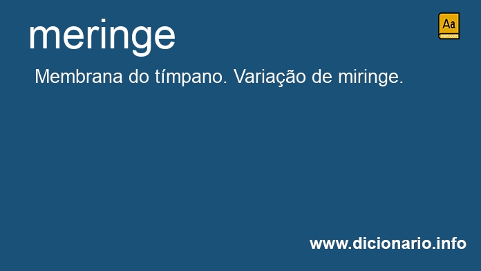 Significado de meringe