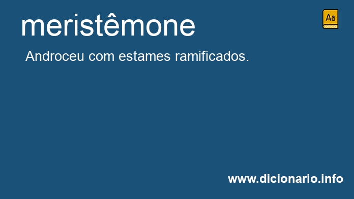 Significado de meristmone