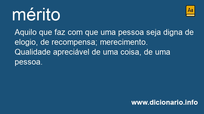 Significado de mrito