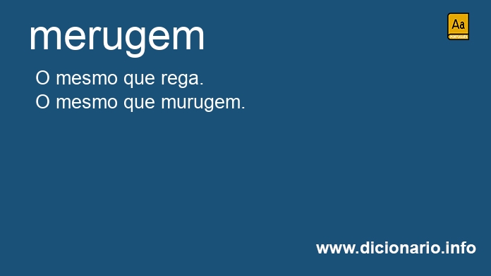 Significado de merugem