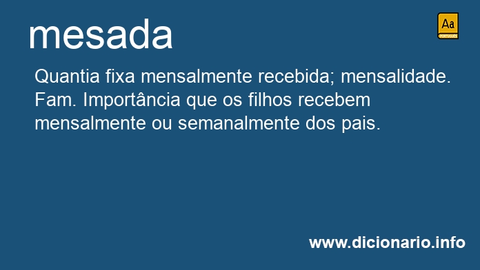 Significado de mesadas