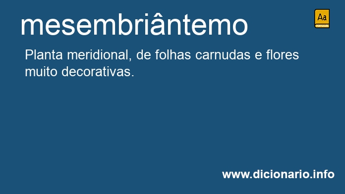 Significado de mesembrintemo