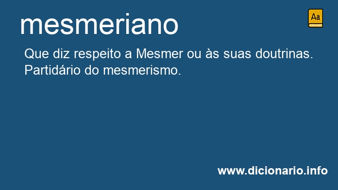 Significado de mesmeriano