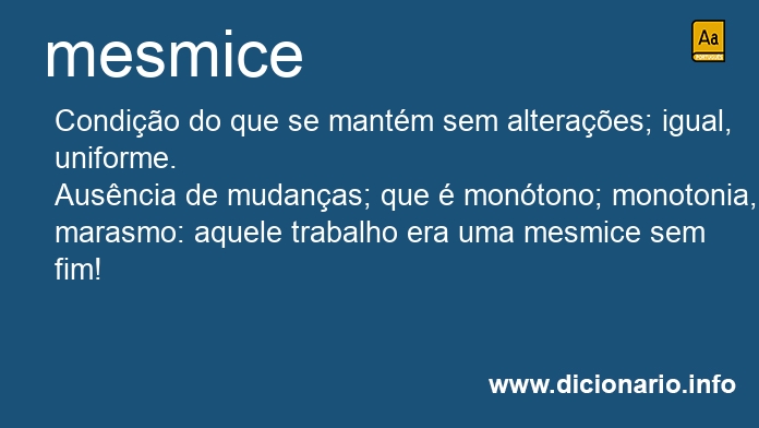 Significado de mesmice