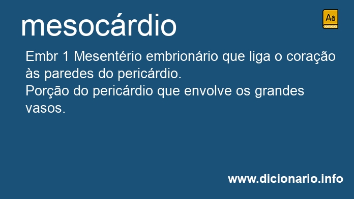 Significado de mesocrdio