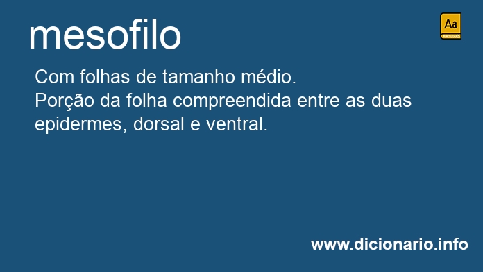 Significado de mesofilos