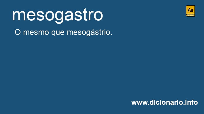 Significado de mesogastro