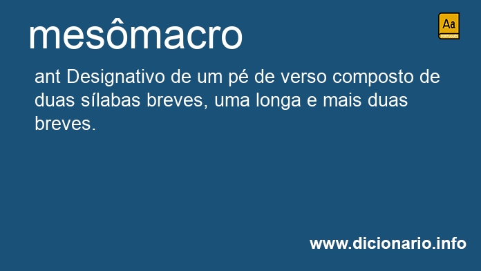 Significado de mesmacro