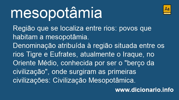 Significado de mesopotmia