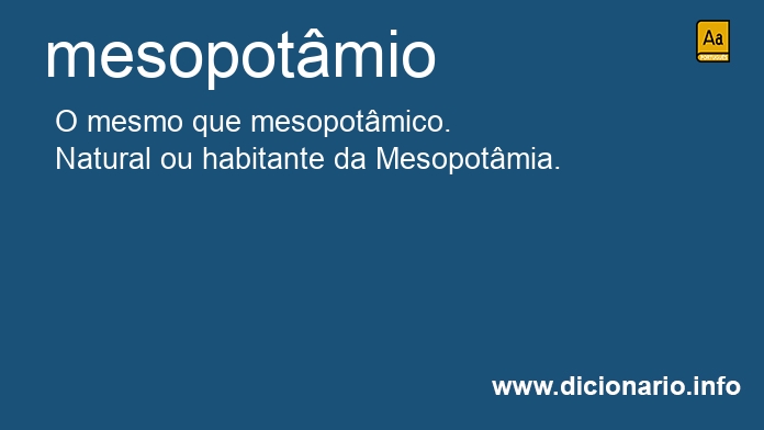 Significado de mesopotmio