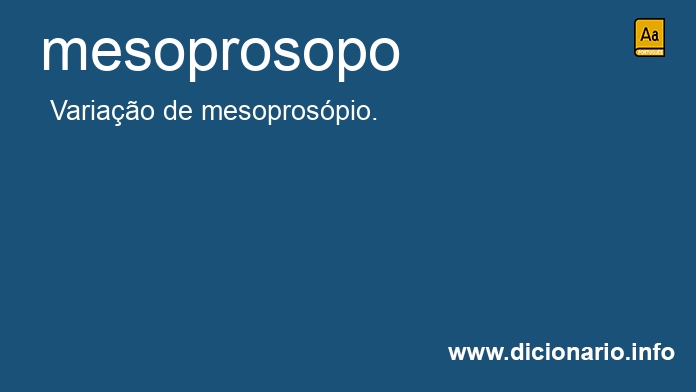 Significado de mesoprosopo