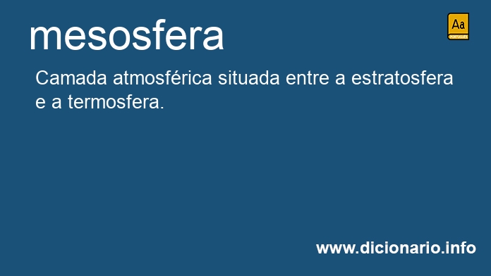 Significado de mesosfera