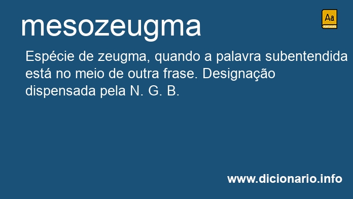 Significado de mesozeugma