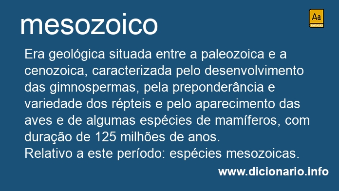 Significado de mesozoica