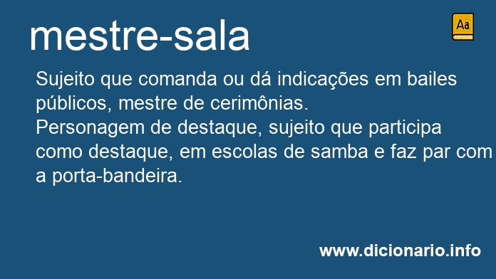 Significado de mestre-sala