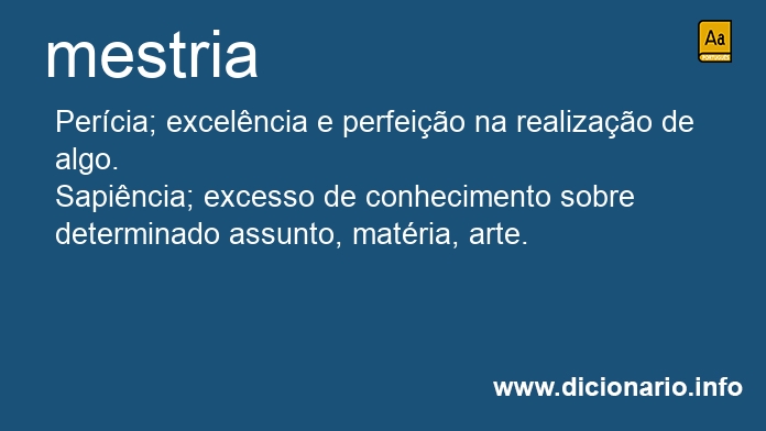 Significado de mestria