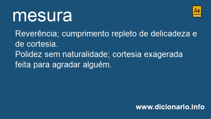 Significado de mesura