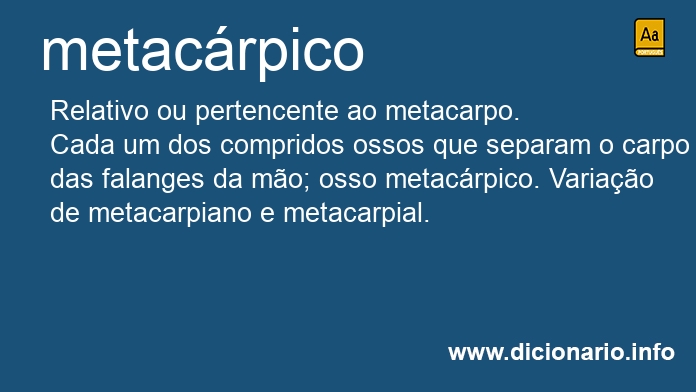 Significado de metacrpico