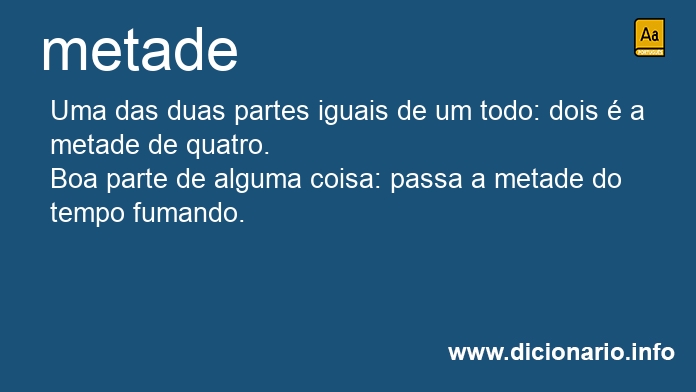 Significado de metade