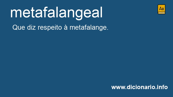 Significado de metafalangeal