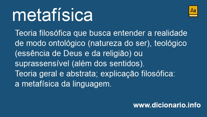 Significado de metafsica