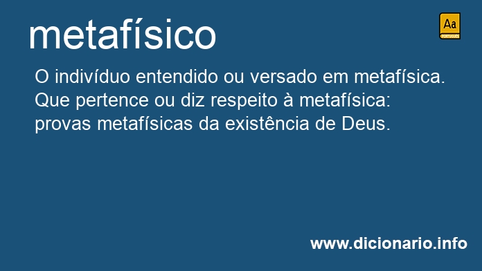 Significado de metafsicos