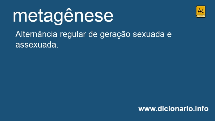 Significado de metag�neses
