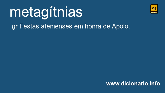 Significado de metagtnias