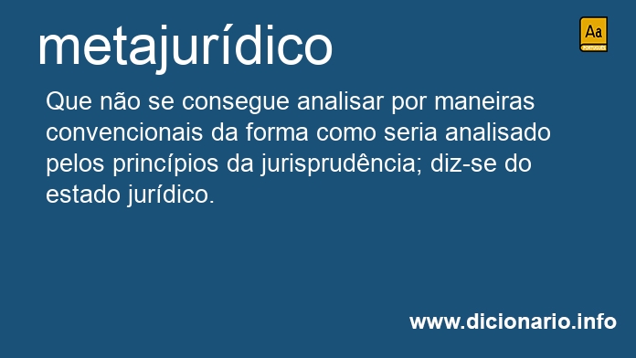 Significado de metajurdica