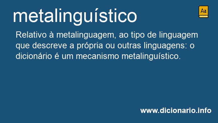 Significado de metalingustica