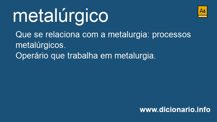 Significado de metalrgico