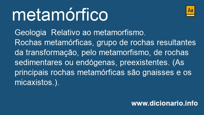 Significado de metamrfico