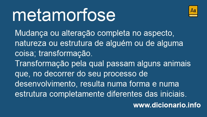 Significado de metamorfose