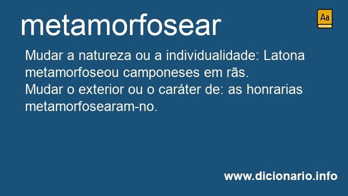 Significado de metamorfosear