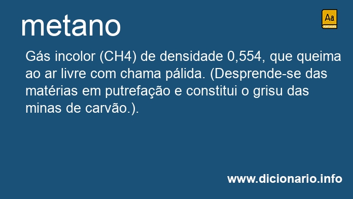 Significado de metana
