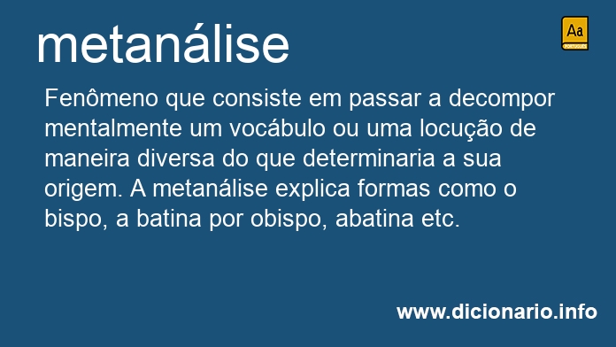 Significado de metanlise