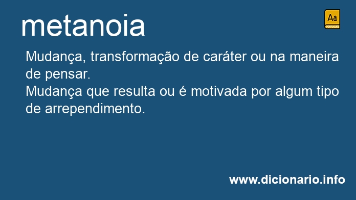 Significado de metanoia