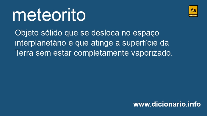 Significado de meteorito