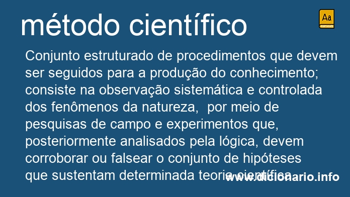 Significado de mtodo cientfico