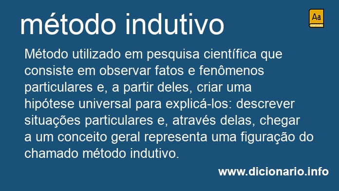 Significado de mtodo indutivo
