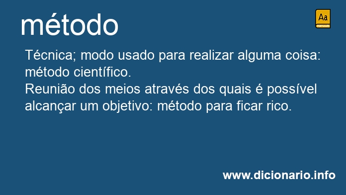 Significado de mtodo